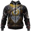NBA Indiana Pacers Custom Name Number Warrior Zip Up Hoodie