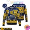 NBA Indiana Pacers Gold Blue Ugly Christmas Sweater