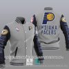 NBA Indiana Pacers Gray Navy Baseball Jacket