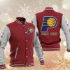 NBA Indiana Pacers Red Gray Baseball Jacket