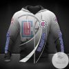 NBA Los Angeles Clippers Black White Gradient Curves Zip Up Hoodie