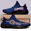 NBA Los Angeles Clippers Blue Yeezy Boost Sneakers V2