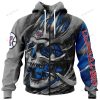 NBA Los Angeles Clippers Custom Name Number Gray Blue Zip Up Hoodie