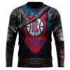 NBA Los Angeles Clippers Custom Name Number Warrior Armor Sweatshirt