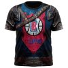 NBA Los Angeles Clippers Custom Name Number Warrior Armor T-Shirt