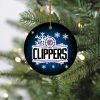NBA Los Angeles Clippers Merry Christmas Round Ornament