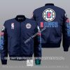 NBA Los Angeles Clippers Navy Blue Bomber Jacket