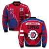 NBA Los Angeles Clippers Red Blue Fire Flying Basket Ball Bomber Jacket