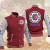 NBA Los Angeles Clippers Red Silver Baseball Jacket
