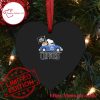 NBA Los Angeles Clippers Snoopy Dog Driving Car Heart Shaped Ornament