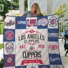 NBA Los Angeles Clippers White Blue Est 1970 Together We WIll Quilt Blanket
