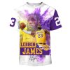 NBA Los Angeles Lakers Lebron James #23 T-Shirt V7