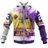 NBA Los Angeles Lakers Lebron James #23 Zip Up Hoodie V7