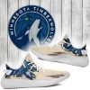 NBA Minnesota Timberwolves Cream Bllue Scratch Yeezy Boost Sneakers