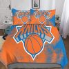 NBA New York Knicks Blue Orange Grunge Bedding Set