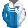 NBA Orlando Magic Bllue White Curves Zip Up Hoodie