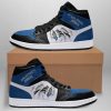NBA Orlando Magic Blue Black Scratch Air Jordan 1 High Sneakers