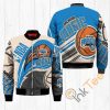 NBA Orlando Magic Blue Cream Flying Ball Bomber Jacket
