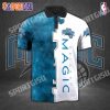 NBA Orlando Magic Blue White Zigzag Polo Shirt