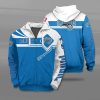NBA Orlando Magic Blue White Zip Up Hoodie V10