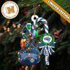 NBA Orlando Magic Custom Name Grinch Candy Cane Custom Shaped Ornament