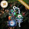 NBA Philadelphia 76ers Custom Name Grinch Candy Cane Custom Shaped Ornament