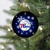 NBA Philadelphia 76ers Merry Christmas Round Ornament