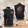 NBA Portland Trail Blazers Black Baseball Jacket