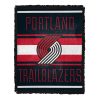 NBA Portland Trail Blazers Black Red Fleece Blanket
