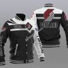 NBA Portland Trail Blazers Black White Baseball Jacket
