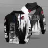 NBA Portland Trail Blazers Black White Brush Zip Up Hoodie
