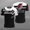 NBA Portland Trail Blazers Black White T-Shirt