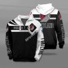 NBA Portland Trail Blazers Black White Zip Up Hoodie