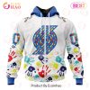 NBA Portland Trail Blazers Custom Name Number Autism Awareness Zip Up Hoodie