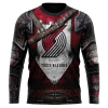 NBA Portland Trail Blazers Custom Name Number Warrior Sweatshirt