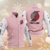NBA Portland Trail Blazers Pink Baseball Jacket