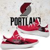 NBA Portland Trail Blazers Red Black Arrow Yeezy Boost Sneakers