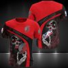 NBA Portland Trail Blazers Red Black Fire Skull T-Shirt
