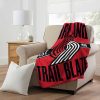 NBA Portland Trail Blazers Red Black Fleece Blanket V4