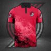 NBA Portland Trail Blazers Red Black Grunge Polo Shirt