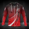 NBA Portland Trail Blazers Red Gradient Curves Zip Up Hoodie