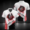 NBA Portland Trail Blazers White Red Pulling Hand Polo Shirt