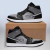 NBA San Antonio Spurs Black Silver Air Jordan 1 High Sneakers V2
