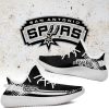 NBA San Antonio Spurs Black White Yeezy Boost Sneakers