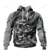 NBA San Antonio Spurs Custom Name Number Skull Pullover Hoodie