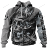 NBA San Antonio Spurs Custom Name Number Skull Zip Up Hoodie