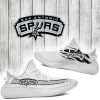 NBA San Antonio Spurs White Black Scratch Yeezy Boost Sneakers