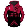 NBA Toronto Raptors Black Red Zip Up Hoodie V5