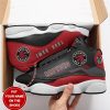 NBA Toronto Raptors Custom Name Black Red Air Jordan 13 Shoes
