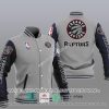 NBA Toronto Raptors Gray Navy Baseball Jacket
